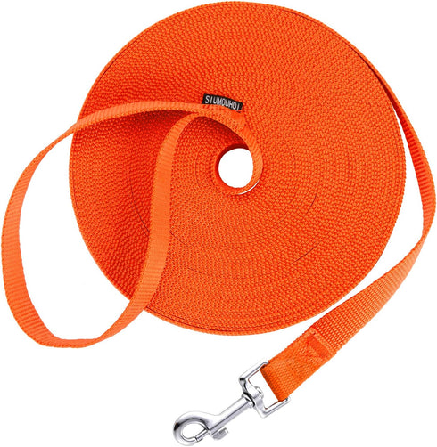 Dog Leash for Recall Training, 15 ft 20 ft 30 ft 40 ft 50 ft Long Rope, Extended Training Leash for Dogs (30Feet,