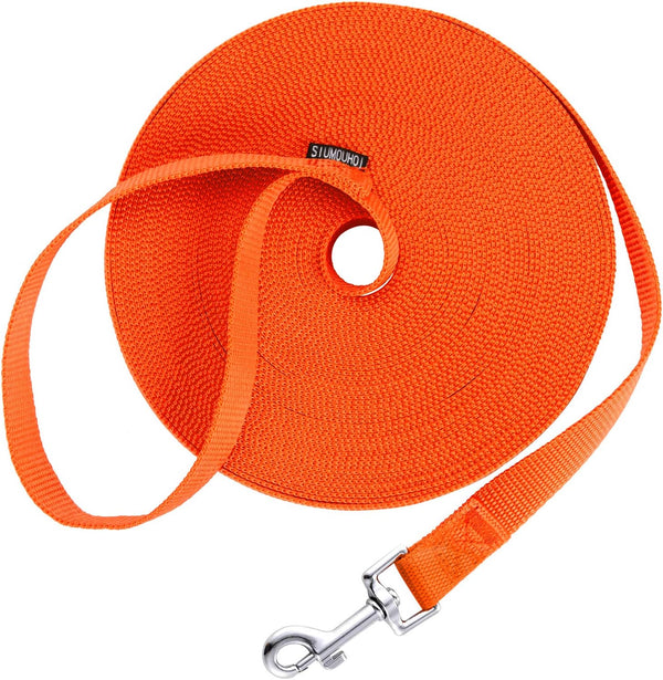 Dog Leash for Recall Training, 15 ft 20 ft 30 ft 40 ft 50 ft Long Rope, Extended Training Leash for Dogs (30Feet,