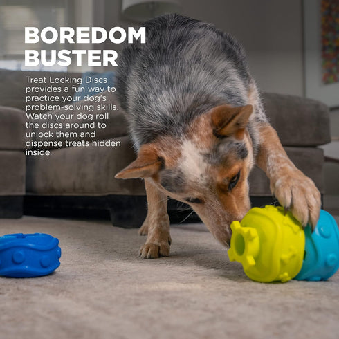 Outward Hound Treat Locking Discs - Dog Treat Dispenser Puzzle Toy