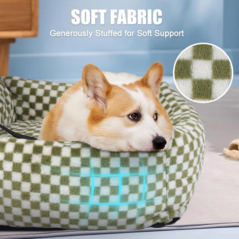 30 lbs(Grid Dog Car Seat for Small Dogs,Medium Dog Car Bed with Detachable Washable Cover,Pet Puppy Booster Cars Seats