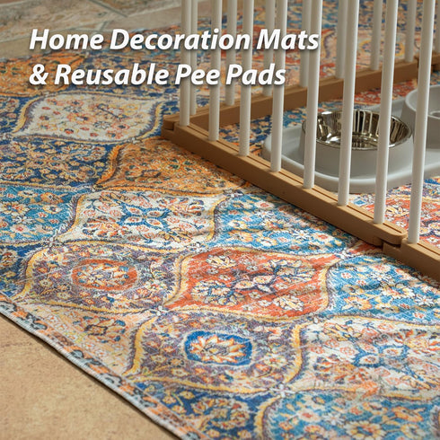 18" x24" nunubaby Washable Pee Pads for Dogs, Stylish, Non-Slip and Leak-Proof Pee Mat. ultra-absorbent Reusable potty