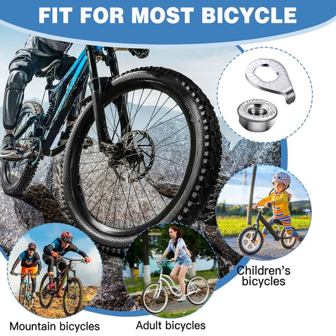 Zacro 18pcs Bike Wheel Axle Nut and Bicycle Hub Safety Washer Kit for Mountain Road Commute Bikes