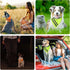 2 Pcs Reflective Dog Bandana - High Visibility Neon Orange Green Reflective Scarf for Safety Dog Gear