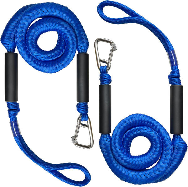 4FT Boat Bungee Dock Line Marine Rope 2-Pack for Docking with 316
