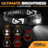 Foxelli USB-C Rechargeable LED Headlamp, Ultra-Light 2.4 oz, 180 Lumens, 5 Modes, IPX5 Waterproof