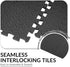 Signature Fitness Puzzle Exercise Mat with EVA Foam Interlocking Tiles for Home Gym