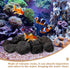 1 Set of Large Black Lava Rocks - Aquarium Volcanic Stones, 200g Decorative Pebbles for Fish Tank & Bonsai