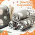 4 Pcs Paw Print Fleece Pet Blanket for Small Medium Dogs Cats, Warm Soft Sleep Mat Guinea Pig Cage Liners Blanket (Dark