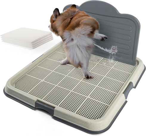PAWISE Male Dog Pee Pad Holder with High Wall, 23.5"x23.5" Indoor Potty