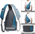 G4Free Sling Bag RFID Blocking Sling Backpack Crossbody Chest Bag for Hiking Travel (Teal Blue)
