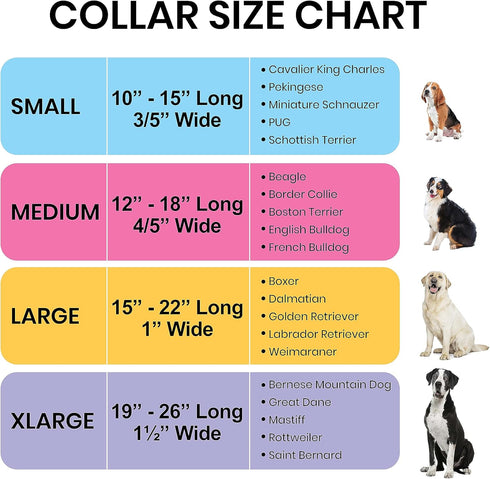 Dog Collars for Small, Medium & Large Dogs - Adjustable, Durable Patterns for Male and Female Dogs - White Woven