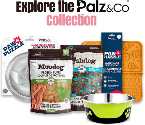 8 Pack Palz&Co Hogdog Pork Sausage Dog Treats - of All-Natural Grain-Free Chews for Dogs, Supports Dental Health & Hip