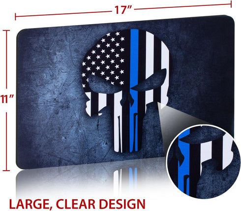 TekMat Thin Blue Line Punisher Gun Cleaning Mat, Black