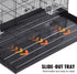 VEVOR 30 Inch Flight Bird Cage, Stackable with Slide-Out Tray, Small Parrots Birdcage for Cockatiels and Budgies