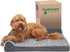 Furhaven Orthopedic Dog Bed for Large/Medium Dogs, Removable Bolsters & Washable Cover, Two-Tone Plush Faux Fur, Large