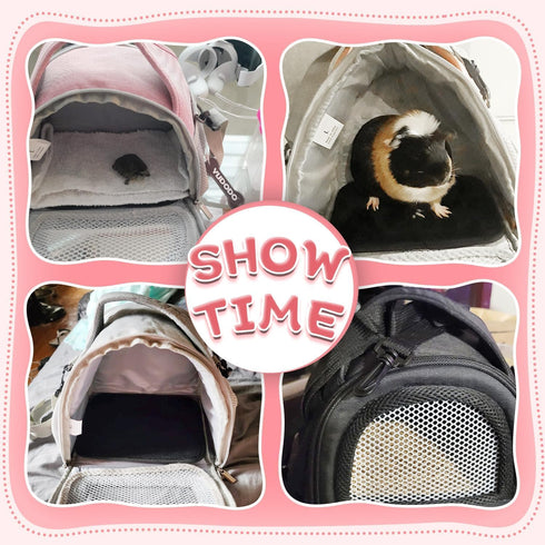 YUDODO Hamster Carrier Guinea Pig Carrier Bag Small Animal Sugar Glider Pouch Gerbil Hedgehog Portable Travel Carrier
