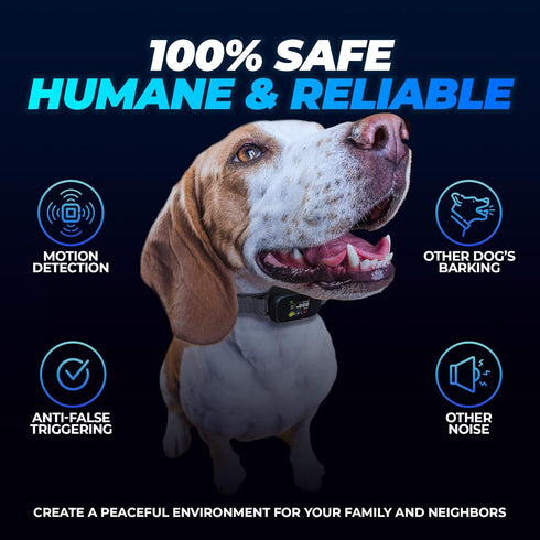 2024 Automatic Bark Collar with 5 Adjustable Sensitivity Levels - Rechargeable Waterproof for Large Medium Dogs