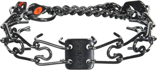 Herm Sprenger Black Small 16" x 2.25mm Prong Training Collar, One Size