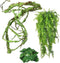 kathson 3 PCS Reptile Vines Plants - Flexible Bendable Jungle Climbing Vine Decor for Terrarium