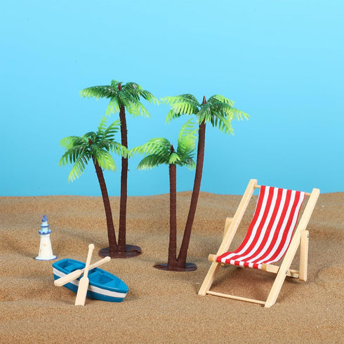 12pcs NUOBESTY Fake Palm Tree Small Coconut Tree Cake Topper Decoration DIY Plant Pots Bonsai Sand Table Aquarium