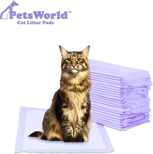 PETSWORLD Fresh Scented Cat Pads Refills for Tidy Cats Breeze Litter System, 50 Pads