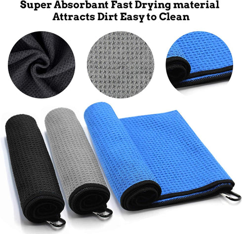 ToVii Golf Towel for Golf Bags, Accessories and Gifts for Men