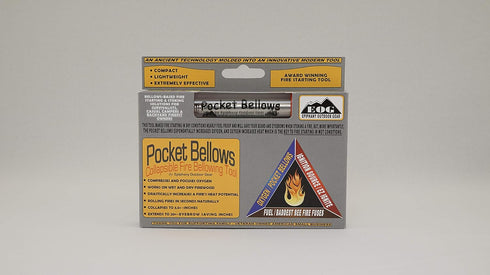 Pocket Bellows - Weatherproof Collapsible Fire Bellowing Tool for Camping