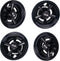 NOKINS Golf Cart SS Wheel Covers Hub Caps, Set of 4 for Most 8 Inch Golf Carts