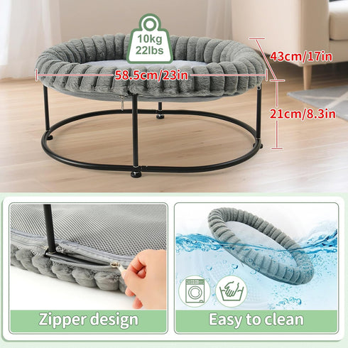 Hammock 23 17 8.3 Sunhoo Elevated Cat Bed for Indoor Cats Raised Kitten Large High Puppy Cot Off Floor Self-Supporting
