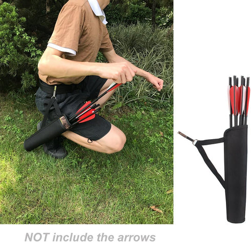 KRATARC Archery Crossbow Bolts Arrow Tube Hip Quiver Carry Bag for 18" 20" 22" Arrows, Waist Hanged