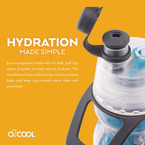 O2COOL Mist 'N Sip Misting Water Bottle, 2-in-1 Mist and Sip Function, Kids Sports Water Bottle - 12 oz