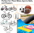 Lumintrail Portable Mini Bike Pump, Fits Presta & Schrader Valves, Frame Mount Tire Air Pump with Pressure Gauge