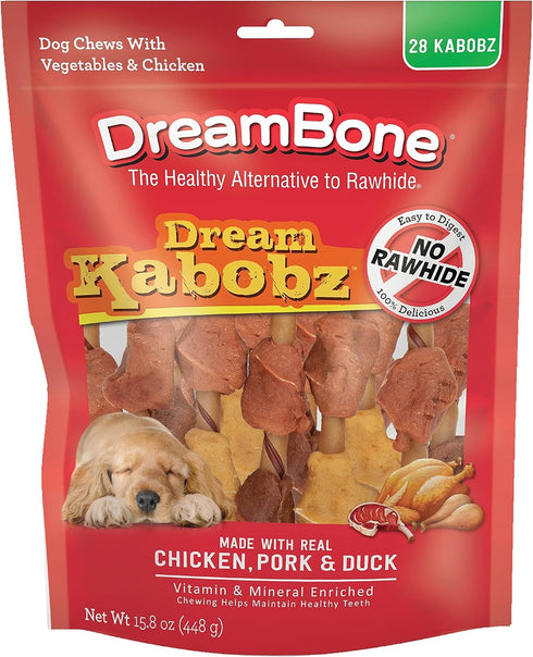 DreamBone Dream Kabobz, 28 Count, Rawhide-Free Chews for Dogs