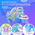 4 NEMONE Mermaid Size Adjustable Light up Roller Skates for Girls, Purple Blue Skates for Toddlers, Beginner Kids