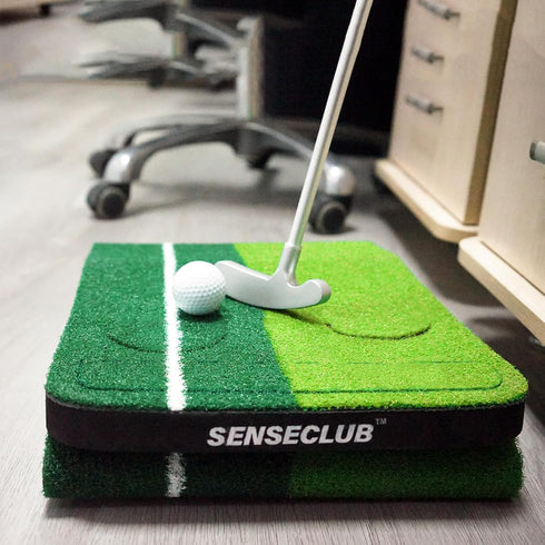 Set, 1x8 SENSECLUB Indoor Putting Green Game, Foldable Putting Mat Golf Game Golf Gifts for Men - Ft