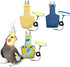 80 Inch 80-105 Grams3 Bird Diaper Harness Flight Suit Clothes with Flying Leash Rope for Parrots Conure Cockatiel Pet