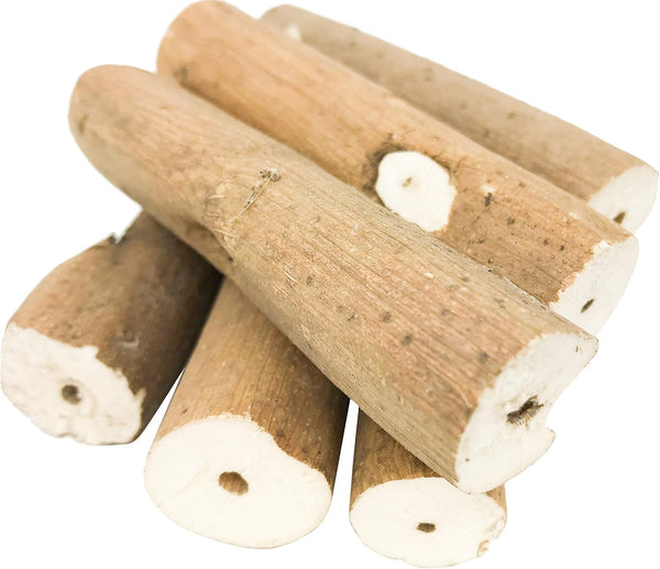Bonka Bird Toys 1211 Pk6 Natural Bark Sola Sticks - 6-Pack, 3" Long, Soft Chew Toy for Birds
