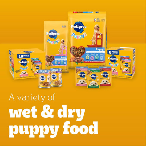 Pedigree Puppy Dry Puppy Food, Chicken, Rice, and Vegetable Flavor, 14 lb Bag