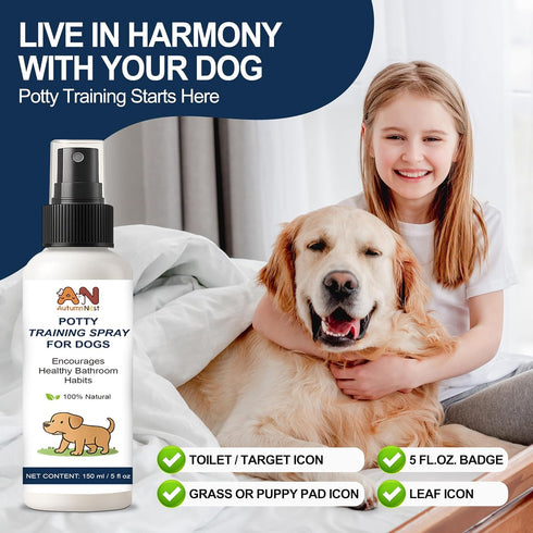 5 oz /150ml Potty Training Spray for Dogs fl Dog Pee Training Aid for Puppies & Adults Dogs Helps Guide Dog to Pee Pads