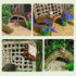 Hammock,Reptile Hermit Crab Accessories, Hermit Crab Climbing Toys,Flexible Moss Pole with Wood Bridges Reptile Tank