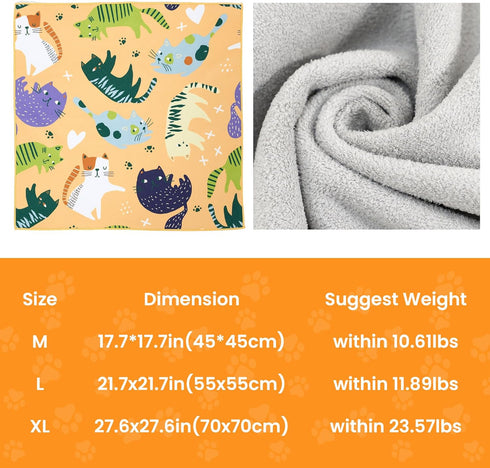 27.6'' Cat Grooming Wrap for Cutting Nails Self-Adhesive Soft Polyester Fabric Swaddle Wrap for Cats Anti-Scratch