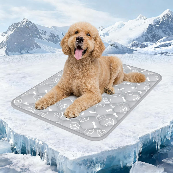 Rywell Dog Cooling Mat 2.0, Elegant Grey, 36"*27" Thick & Durable Cooling