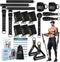 Pilates Bar Kit with Resistance Bands, Multifunctional Yoga Bar with Heavy-Duty Metal Adjustment Buckle for Home