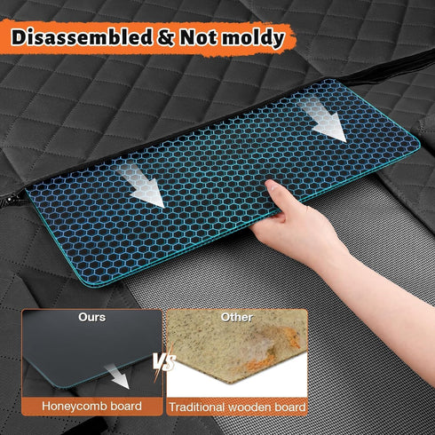 420lbs, Hammock Hard Bottom Back Seat Extender for Dogs, Dog Car Seat Cover for Back Seat, Holds Durable Waterproof Pet
