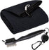 Golf Towels, Microfiber Waffle Pattern Tri-fold Towel with Brush Tool Kit for Men Women Golf Gifts (Black Towel+Brush)