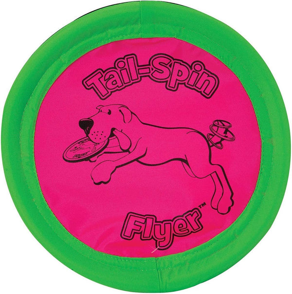 Booda Tail-Spin Flyer, 10" Diameter Floppy Dog Frisbee, Pack of 2