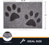 PURRUGS 20" x 31.5" Dirt Trapper Door Mat, Non-Skid Microfiber Entryway Rug, Super Absorbent Welcome Mat for Shoes, Grey