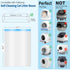 120 Count MW-SC01 MW-SC02/ MW-LR01, -17.7" 19.7" Cat Litter Box Liners Bags Compatible with MeoWant / Extra-Thick Cat