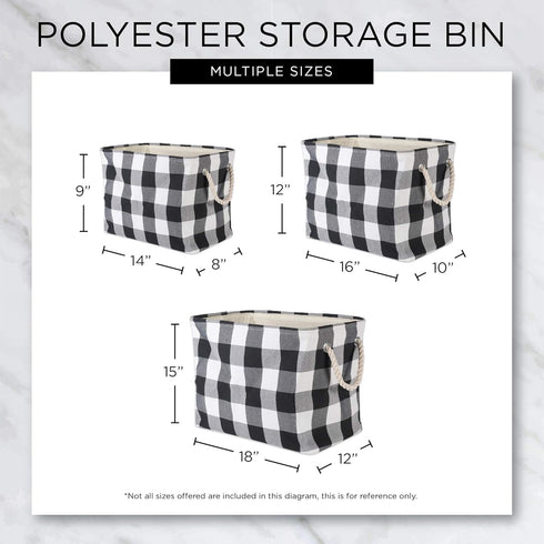 Bone Dry Small Rectangle Pet Storage Collection, Lattice Paw Print, Black