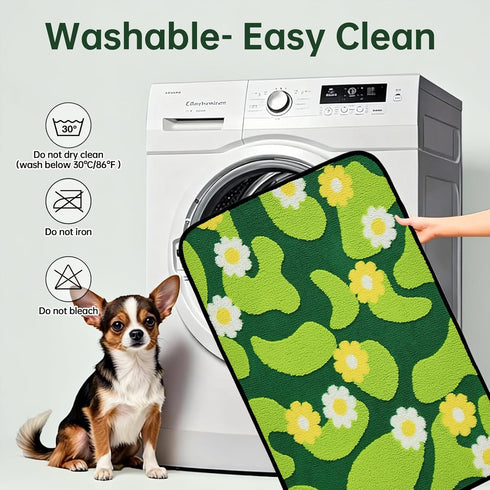 36"x41", 2 Pack Qeils Reusable Puppy Pads for Small Dogs, Washable Pee Pads with Non-Slip , Absorbent Leakproof Mat